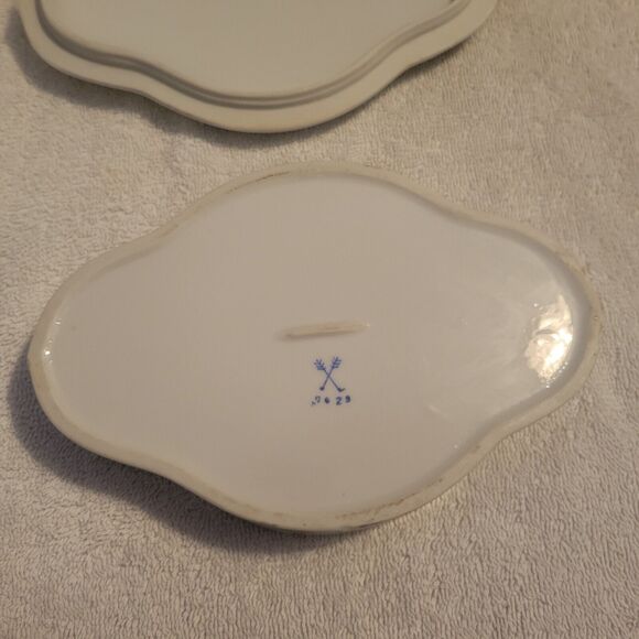 Porcelain Lidded Floral Jewelry Trinket Box ArnartCreation Japan Antique Vintage - Picture 4 of 8